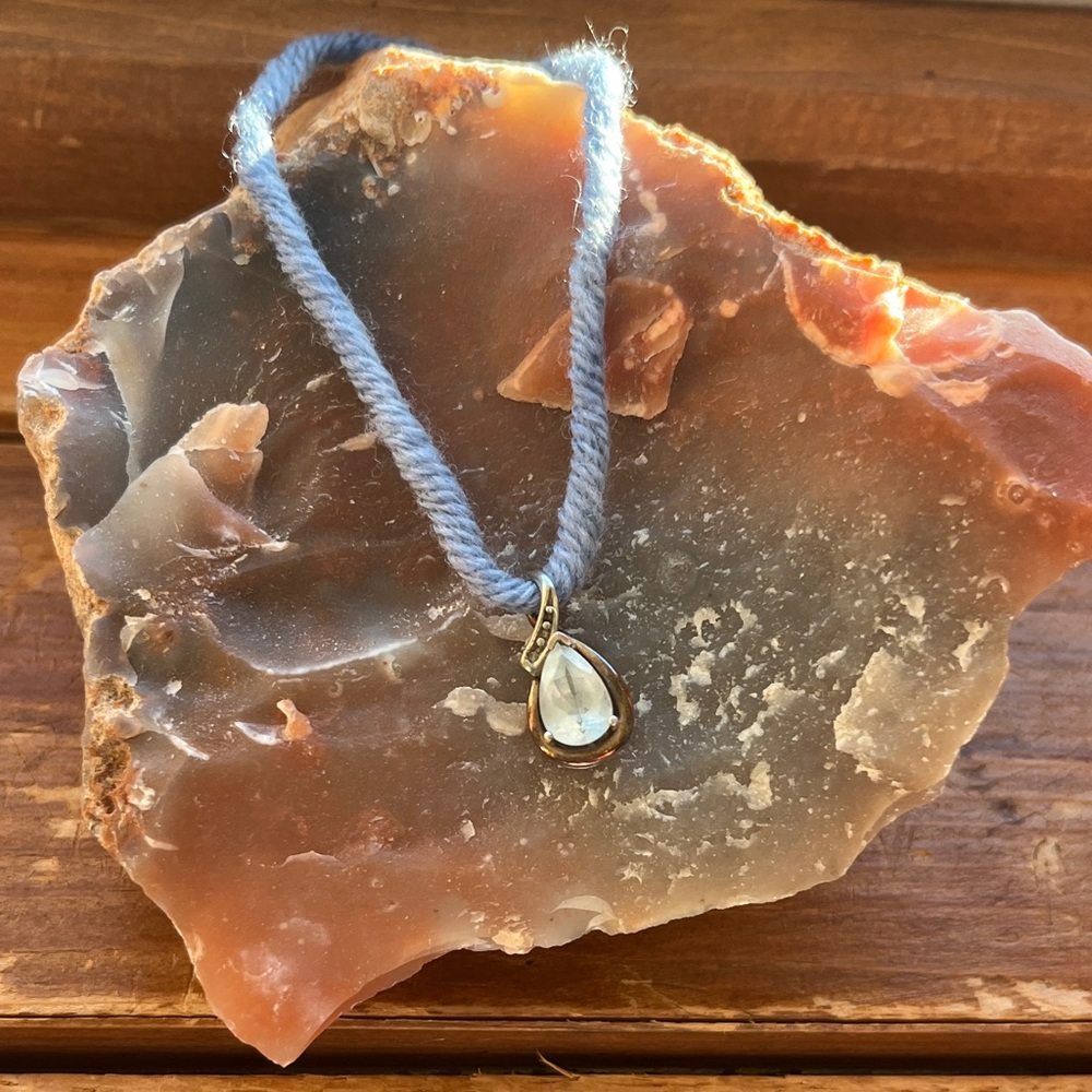 genuine aquamarine pendant